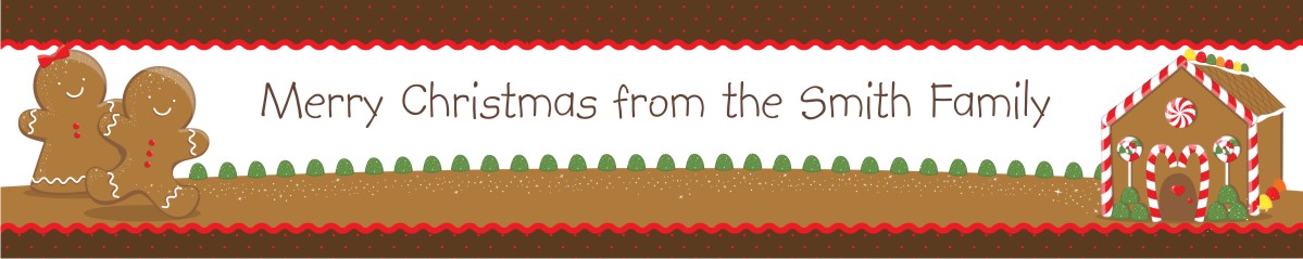 Gingerbread House - Personalized Christmas Banners