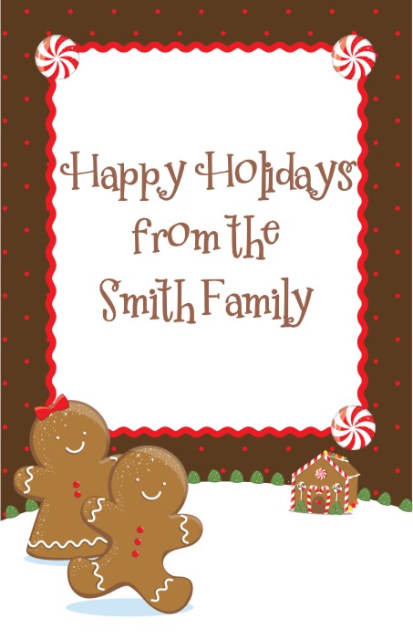 Gingerbread House - Personalized Christmas Wall Art
