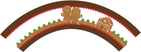 Gingerbread House - Christmas Cupcake Wrappers