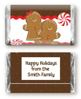 Gingerbread - Personalized Christmas Mini Candy Bar Wrappers