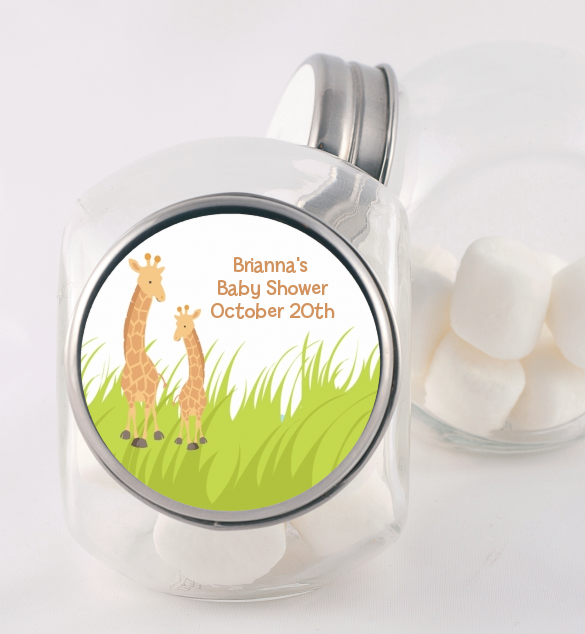 Giraffe - Personalized Baby Shower Candy Jar