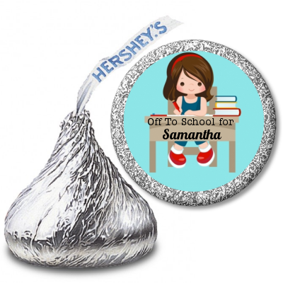 Girl Student - Hershey Kiss School Sticker Labels