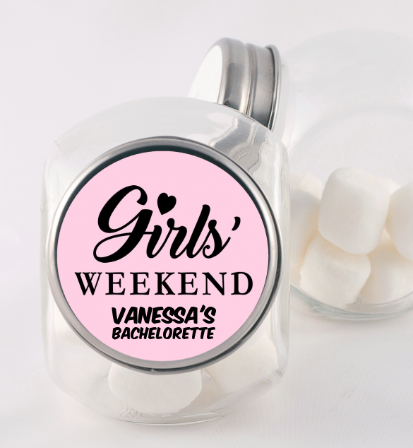 Girls Weekend - Personalized Bridal Shower Candy Jar