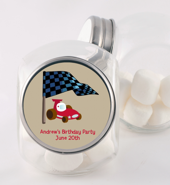 Go Kart - Personalized Birthday Party Candy Jar