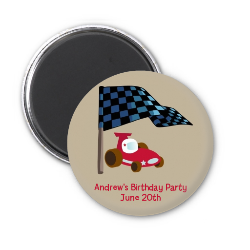 Go Kart - Personalized Birthday Party Magnet Favors