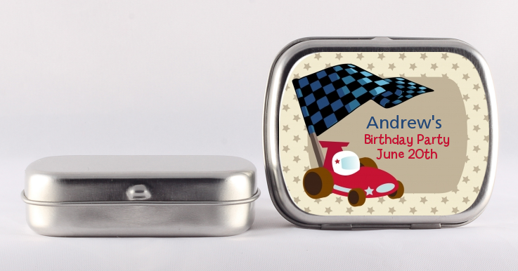 Go Kart - Personalized Birthday Party Mint Tins