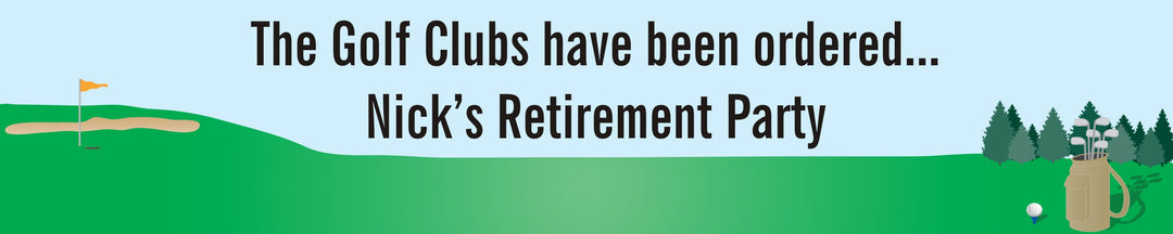 Golf - Personalized Retirement Party Banners