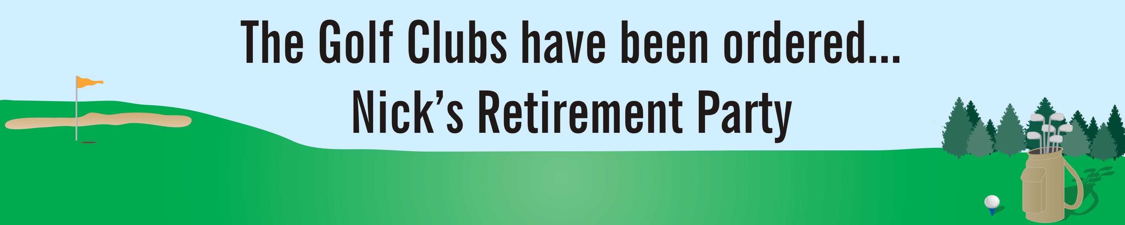 Golf - Personalized Retirement Party Banners
