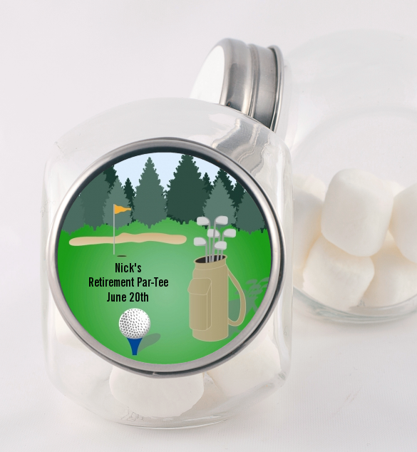 Golf - Personalized Retirement Party Candy Jar