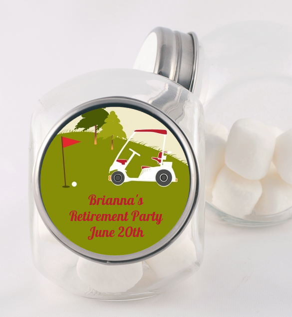 Golf Cart - Personalized Retirement Party Candy Jar