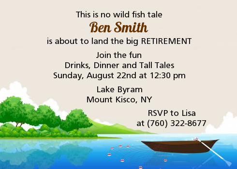 Gone Fishing - Retirement Party Invitations