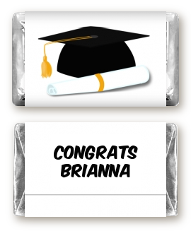 Graduation Cap - Personalized Graduation Party Mini Candy Bar Wrappers