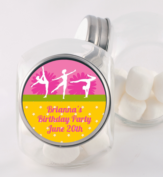 Gymnastics - Personalized Birthday Party Candy Jar