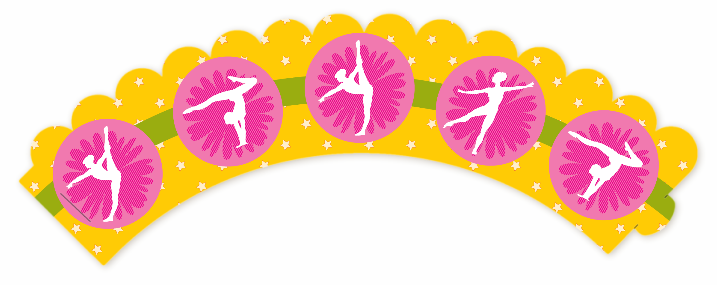 Gymnastics - Birthday Party Cupcake Wrappers