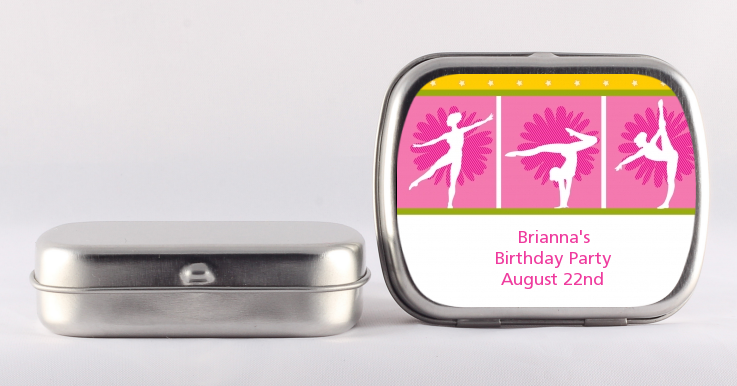 Gymnastics - Personalized Birthday Party Mint Tins