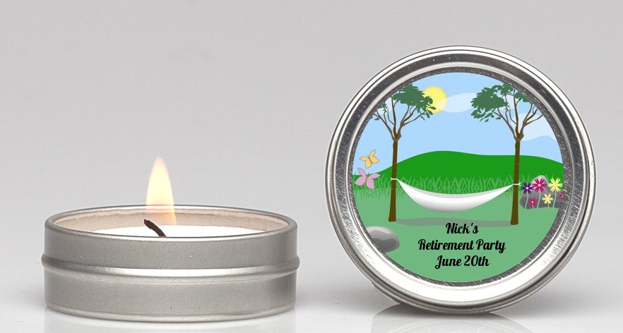 Hammock - Retirement Party Candle Favors