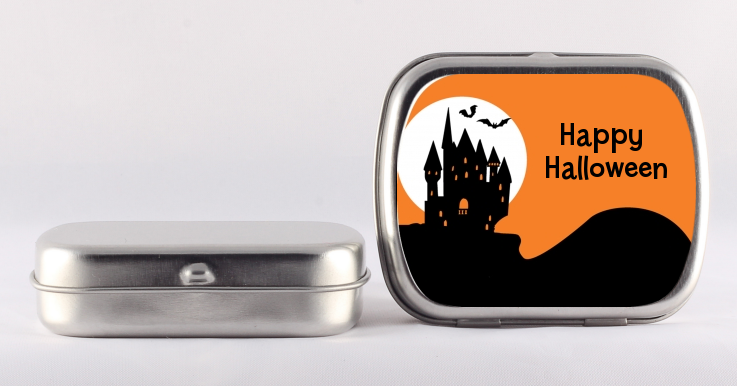 Haunted House - Personalized Halloween Mint Tins
