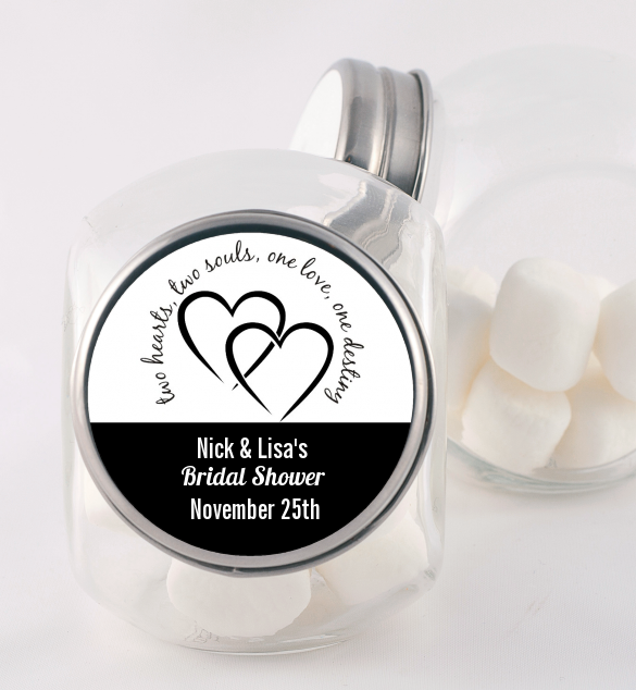 Hearts & Soul - Personalized Bridal Shower Candy Jar