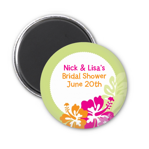 Hibiscus - Personalized Bridal Shower Magnet Favors