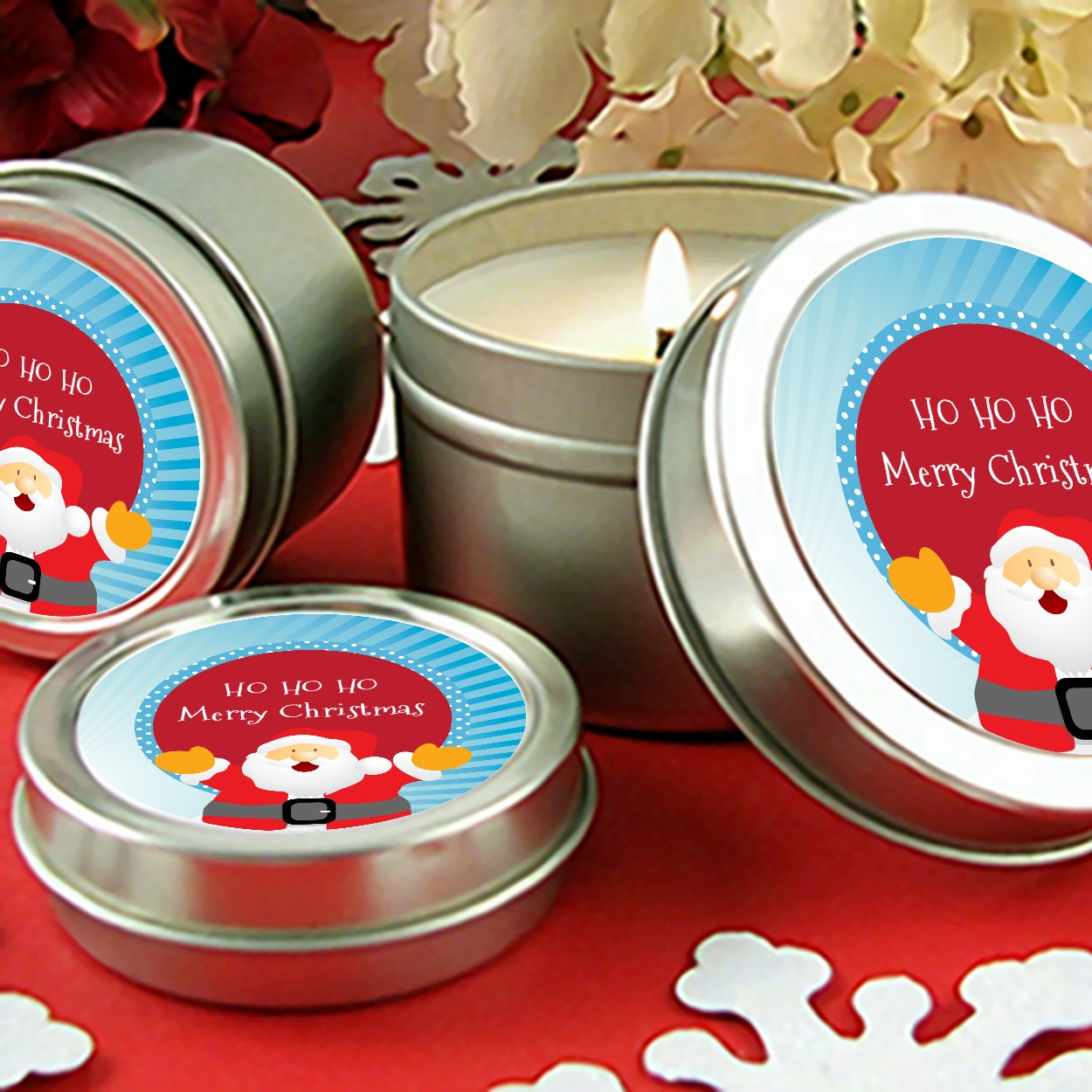 Ho Ho Ho Santa Claus - Christmas Candle Favors