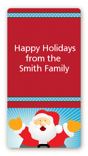 Ho Ho Ho Santa Claus - Custom Rectangle Christmas Sticker/Labels