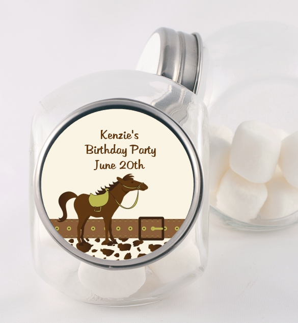 Horse - Personalized Birthday Party Candy Jar