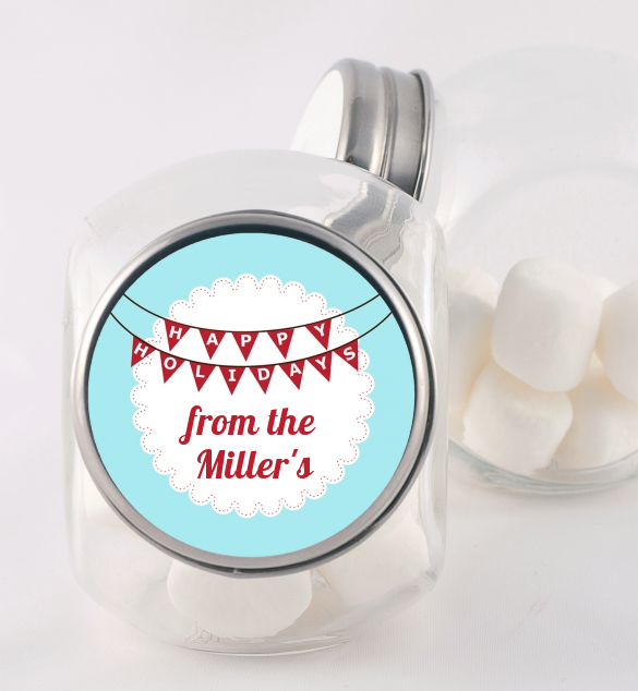 Hot Air Balloons - Personalized Christmas Candy Jar