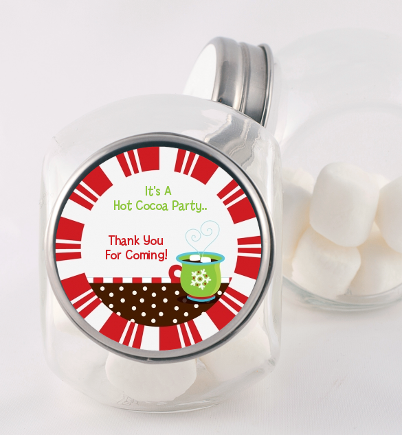 Hot Cocoa Party - Personalized Christmas Candy Jar