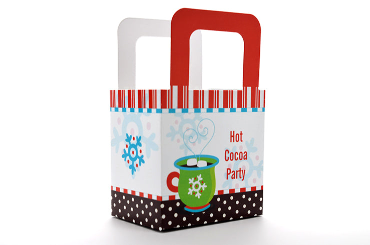 Hot Cocoa Party - Personalized Christmas Favor Boxes