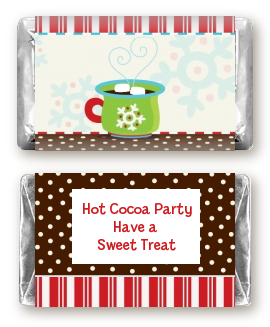 Hot Cocoa Party - Personalized Christmas Mini Candy Bar Wrappers
