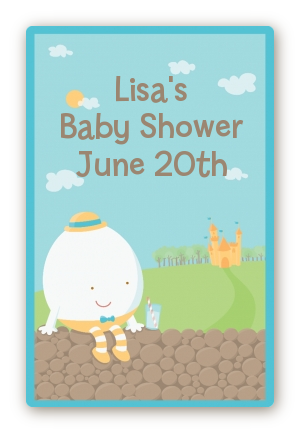 Humpty Dumpty - Custom Large Rectangle Baby Shower Sticker/Labels