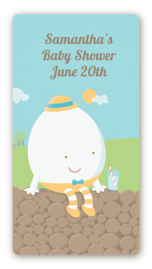 Humpty Dumpty - Custom Rectangle Baby Shower Sticker/Labels