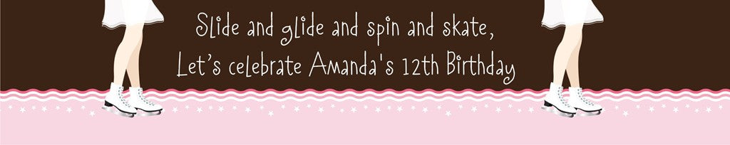 Ice Skating - Personalized Birthday Party Banners