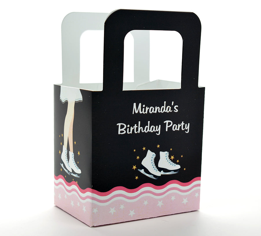 Ice Skating - Personalized Birthday Party Favor Boxes