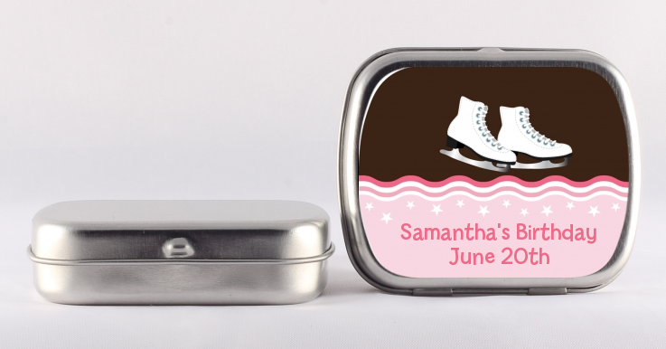 Ice Skating - Personalized Birthday Party Mint Tins