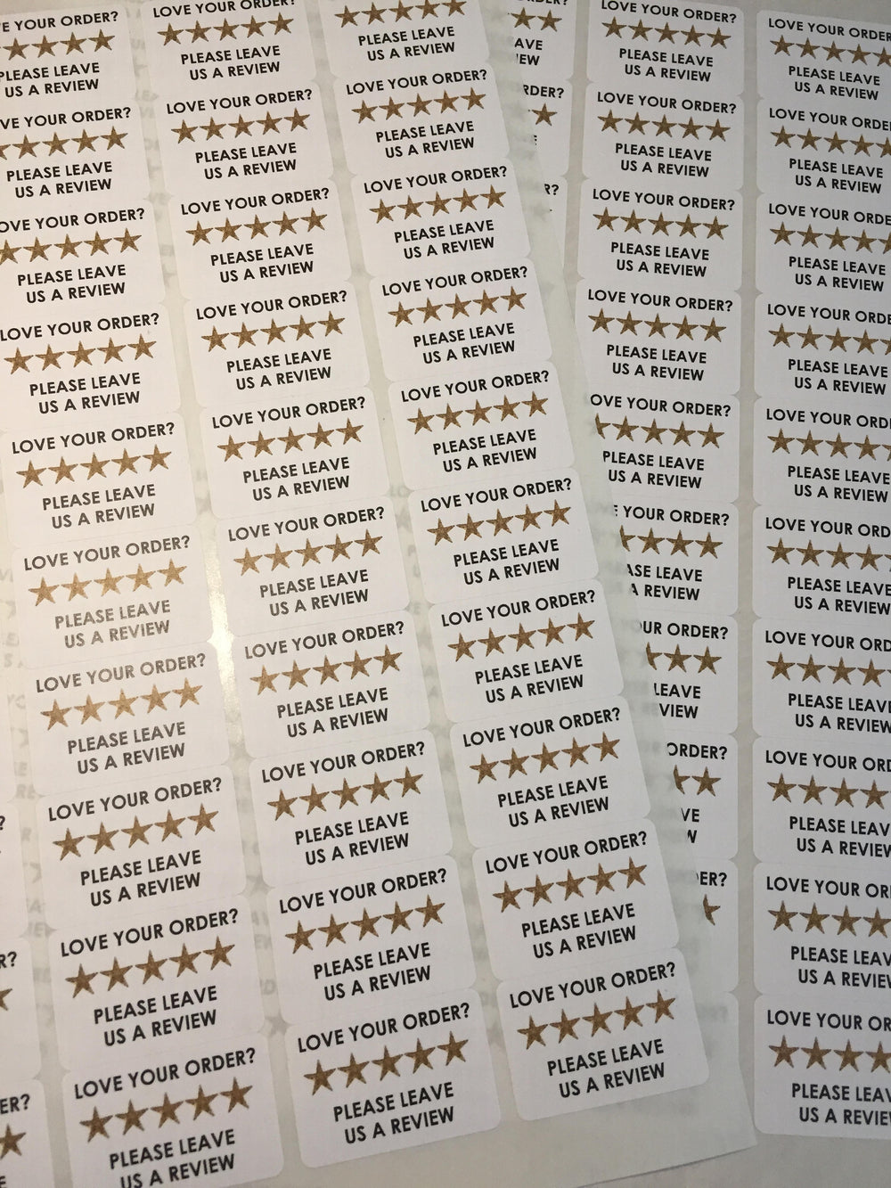Review Stickers - Please leave a review - Etsy Review - Review Request - Purchase Review - Leave Review Sticker - Five Star - 50 Labels