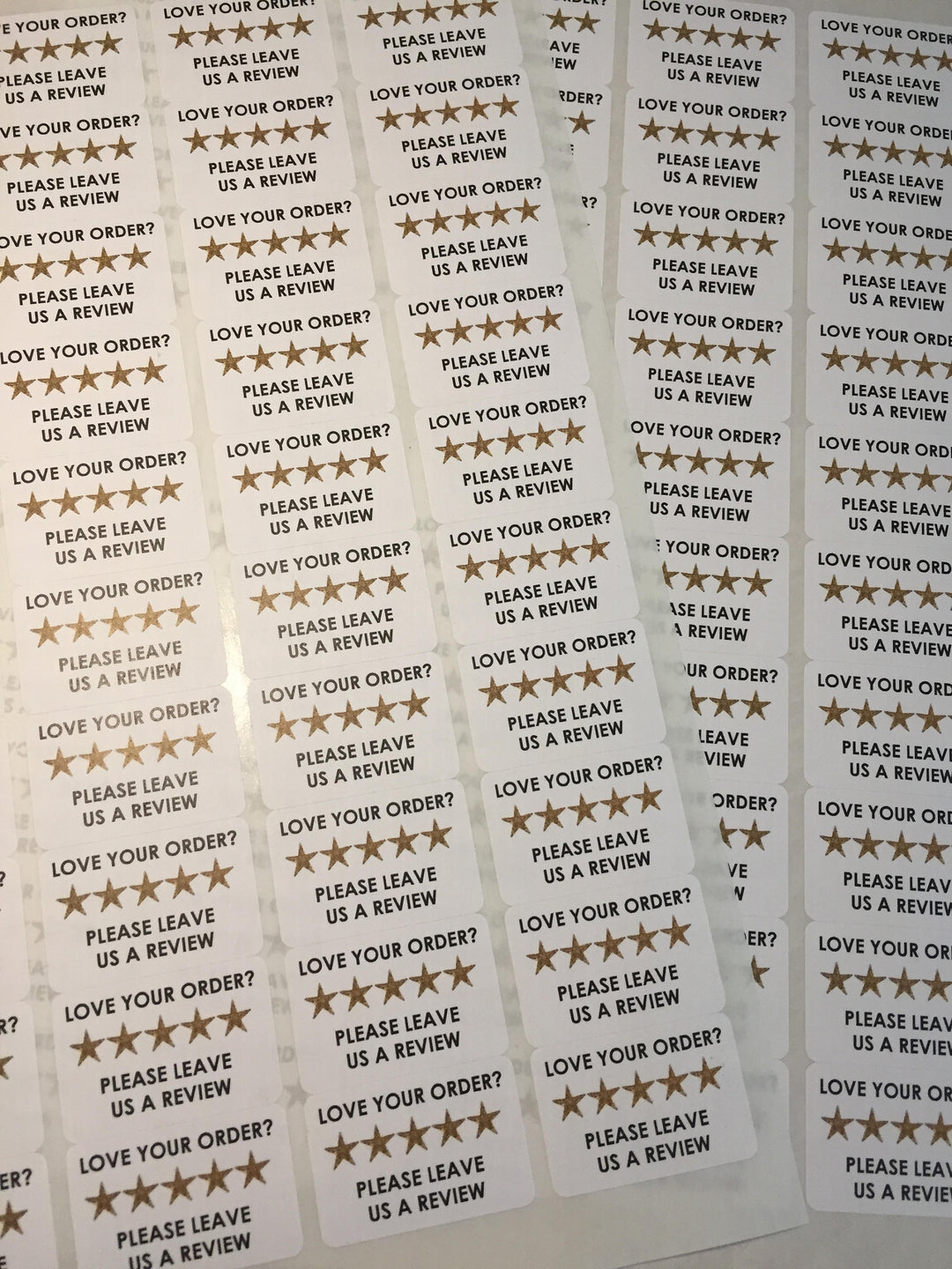 Review Stickers - Please leave a review - Etsy Review - Review Request - Purchase Review - Leave Review Sticker - Five Star - 50 Labels