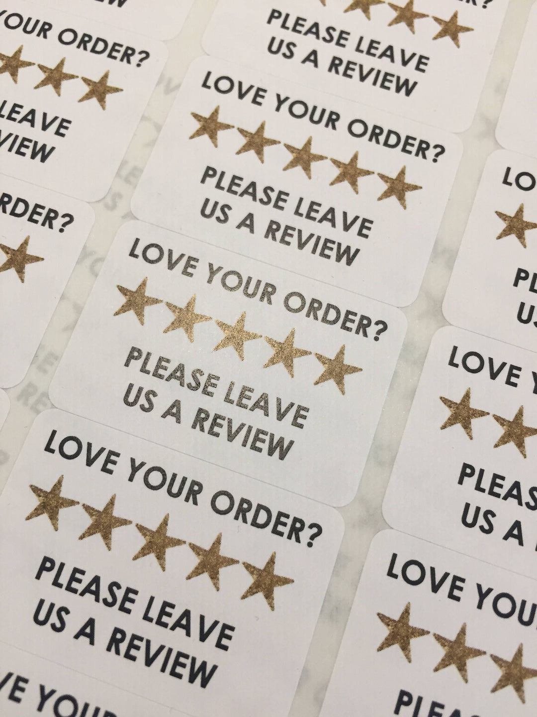 Review Stickers - Please leave a review - Etsy Review - Review Request - Purchase Review - Leave Review Sticker - Five Star - 50 Labels