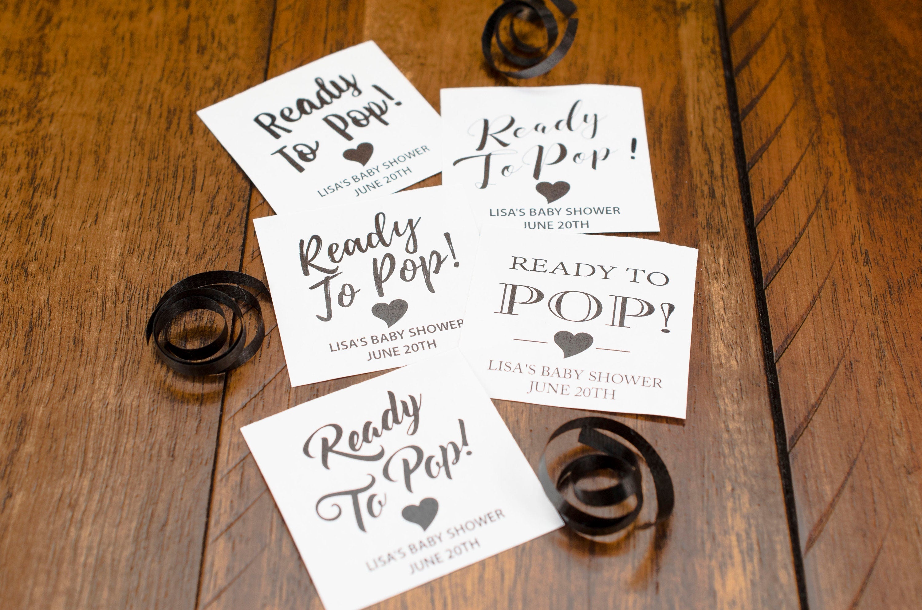 Ready To Pop Baby Shower Favor Tags | Set of 20, Personalized