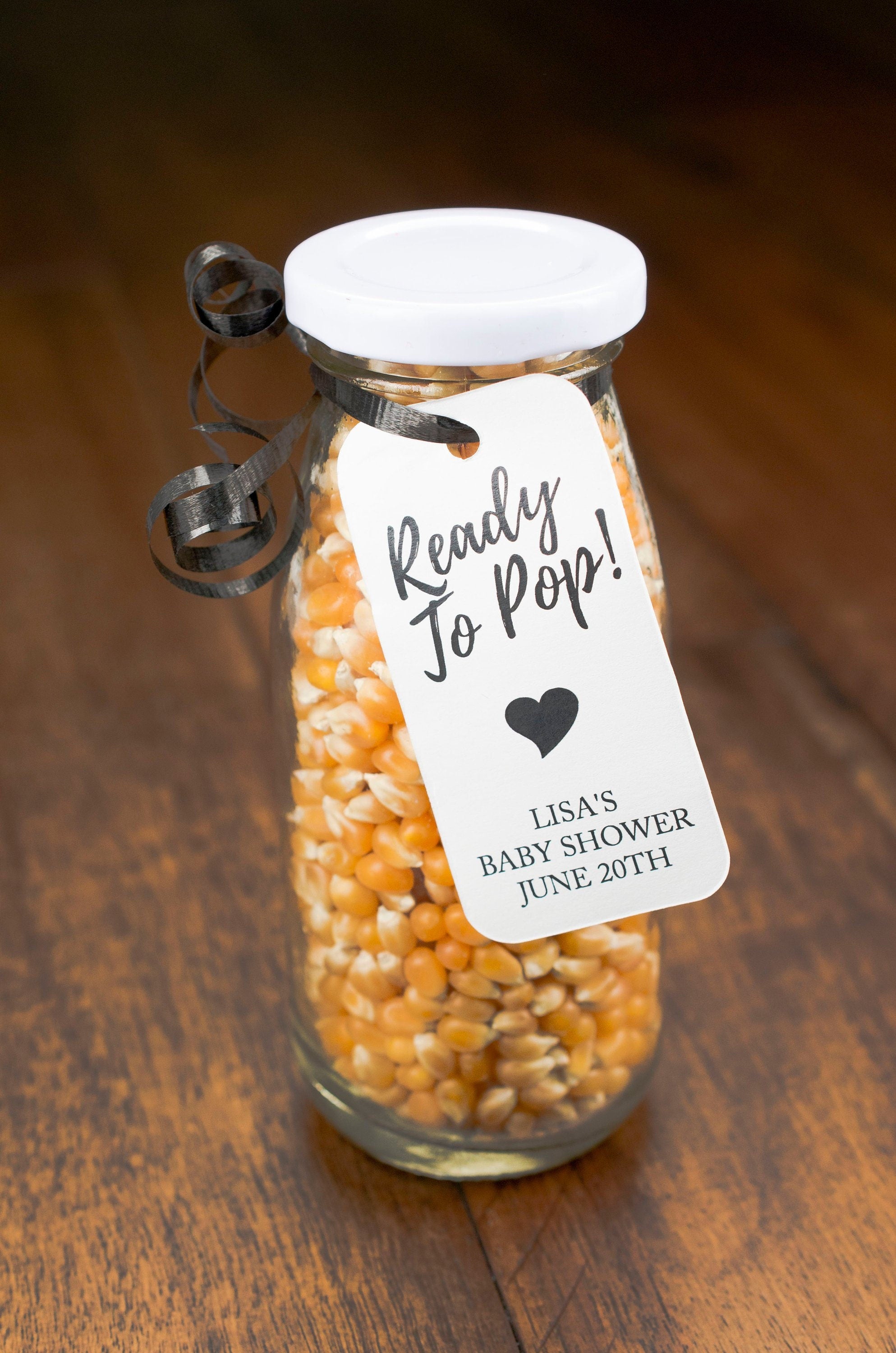 Ready To Pop Baby Shower Favor Tags | Personalized Gift Tags (Set of 20)