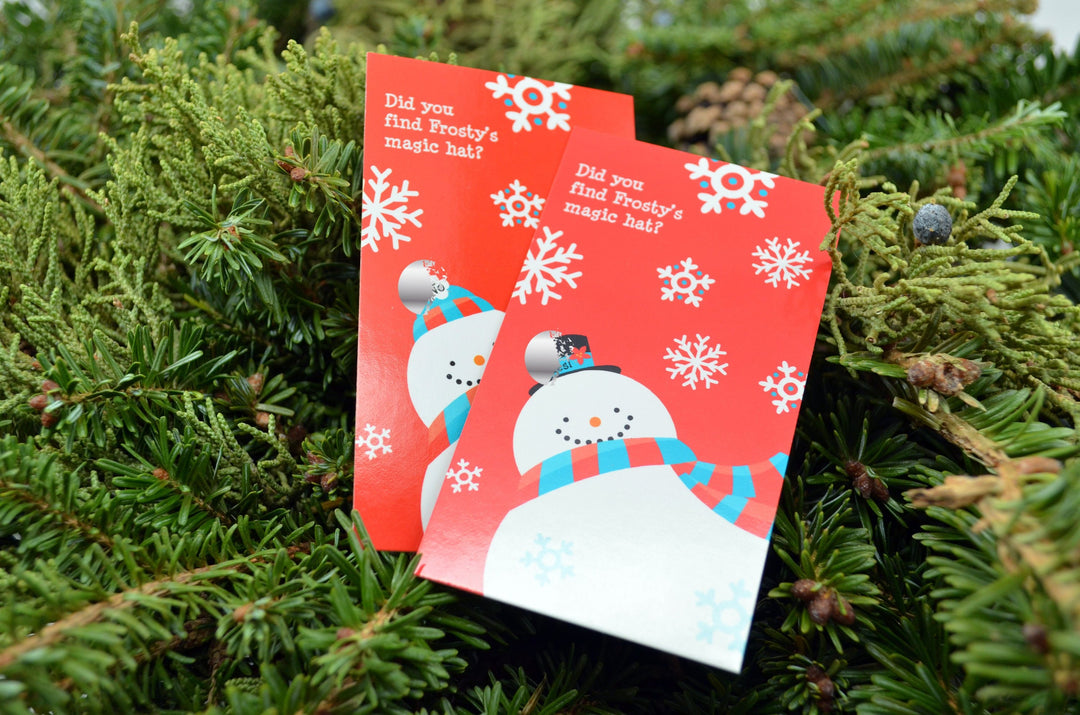 Snowman Fun - Christmas Scratch Off Games - Holiday / Christmas Party Scratch Off Game Cards - Company Parties - 15 Christmas Scratch Offs