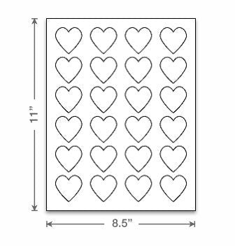 Happy Valentine's Day Stickers - Personalized Heart Shape Valentine Sticker Labels - Available in 2 Different Sizes