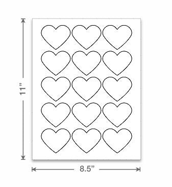 XOXO Happy Valentine's Day Stickers - Personalized Heart Shape Valentine Sticker Labels