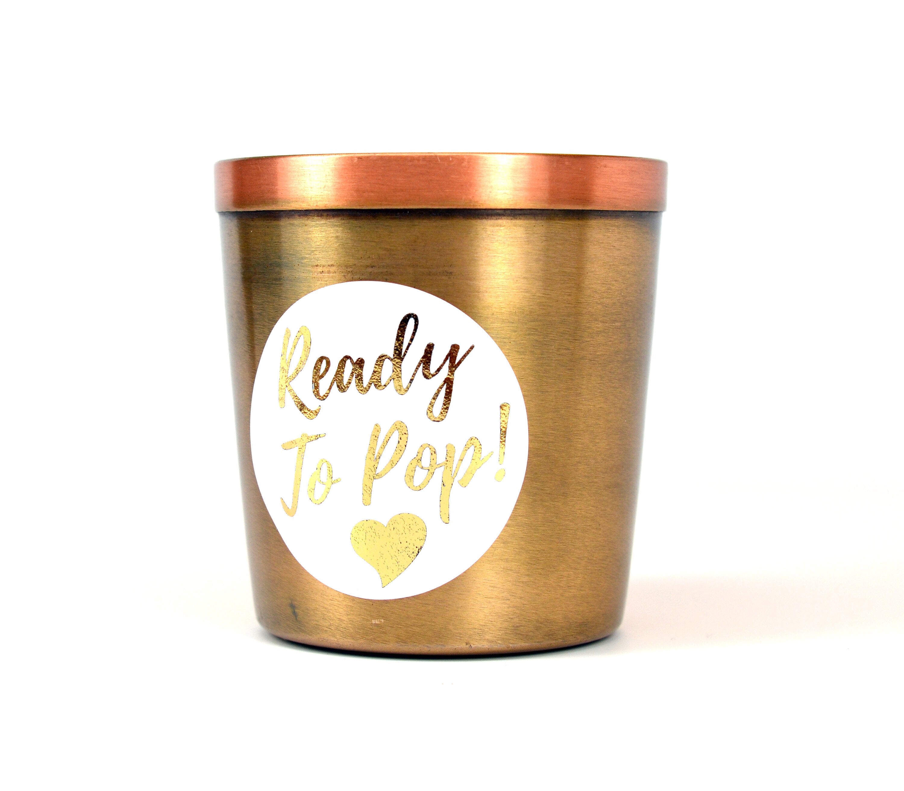 Personalized Ready To Pop Gold Foil Baby Shower Stickers