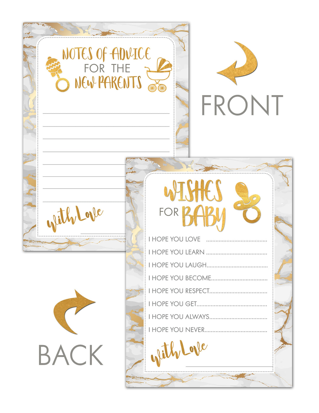 Baby Shower Game Bundle | 40 Cards | Baby Shower Price Is Right | Baby Shower Word Unscramble | Notes of Advice | Wishes for Baby