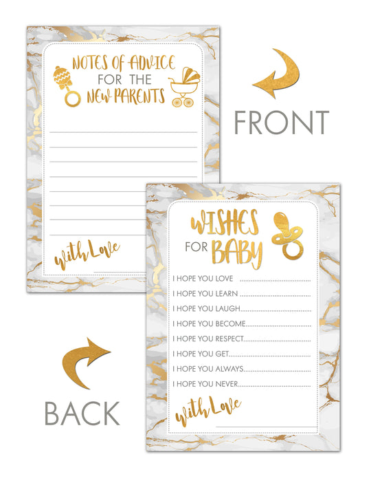 Baby Shower Game Bundle | 40 Cards | Baby Shower Price Is Right | Baby Shower Word Unscramble | Notes of Advice | Wishes for Baby