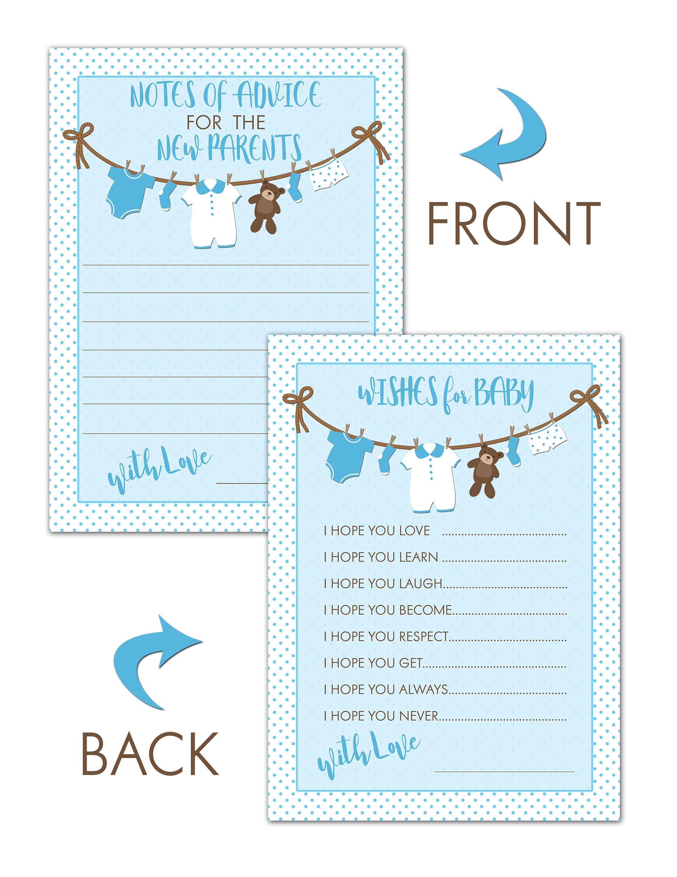 It's A Boy Baby Shower Game Bundle | 40 Cards | Baby Shower Price Is Right | Baby Shower Word Unscramble | Notes of Advice | Wishes for Baby