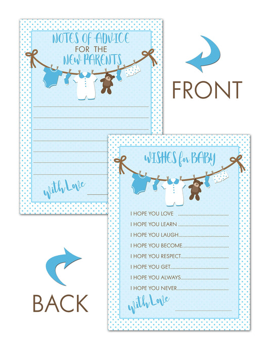 It's A Boy Baby Shower Game Bundle | 40 Cards | Baby Shower Price Is Right | Baby Shower Word Unscramble | Notes of Advice | Wishes for Baby
