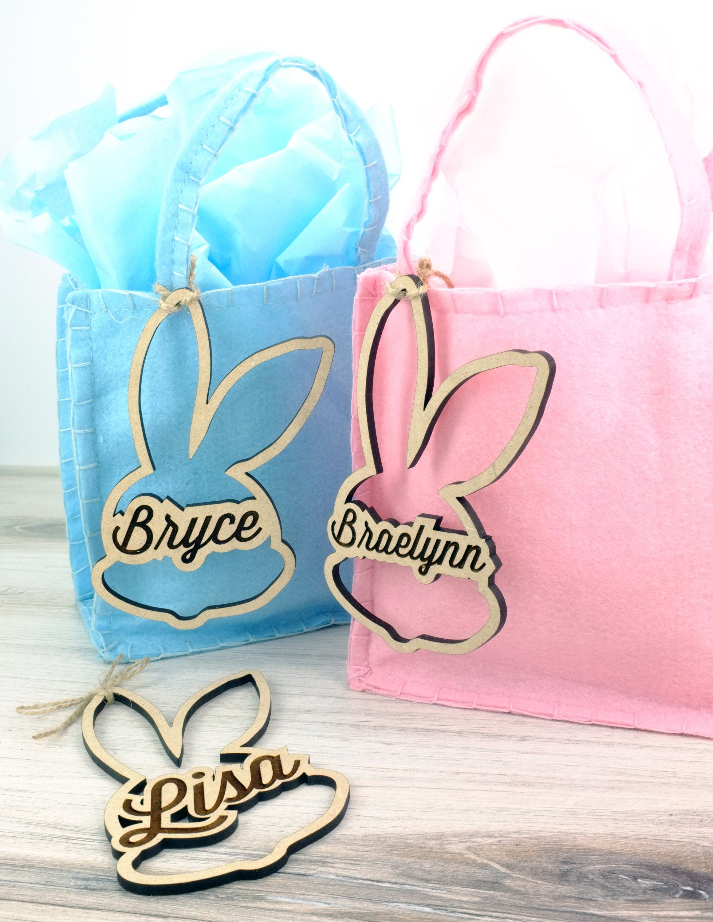Personalized Easter basket tags, bunny tags, Easter baskets personalized, Easter basket tags, Easter name tag, Kids Easter Treat Bags