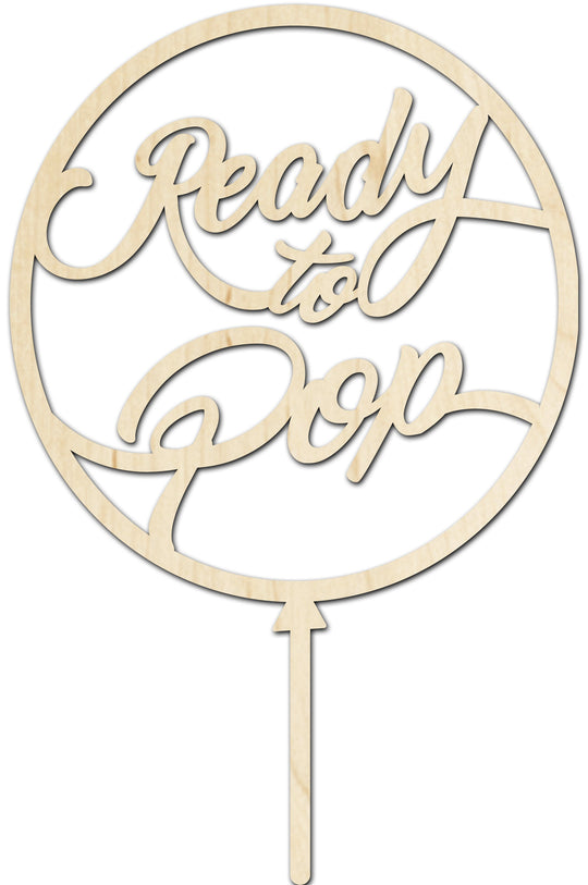 Ready To Pop Circle Baby Shower Cake Toppers | Baby Shower Cake Topper for Girl | Baby Shower Cake Topper for Boy | Maple Plywood Topper
